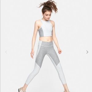 Outdoor Voices 3/4 Two-Tone Leggings, Dove/Ash XS